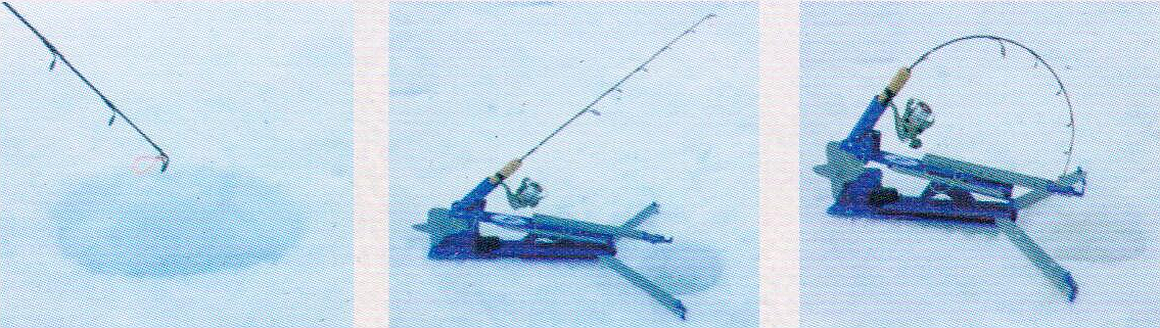 Eisfischen in der Schweiz - Handhabund JawJacker Jigging Base